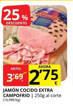 Supermercados MAS CAMPOFRIO Jamón cocido extra oferta