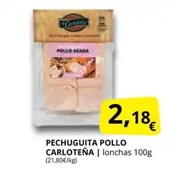 Supermercados MAS CARLOTEÑA Pechuguita pollo oferta