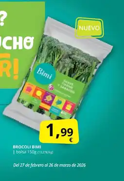 Supermercados MAS BIMI Brocoli oferta