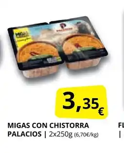 Supermercados MAS PALACIOS Migas con chistorra oferta