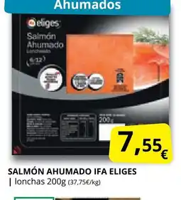 Supermercados MAS IFA ELIGES Salmón ahumado oferta