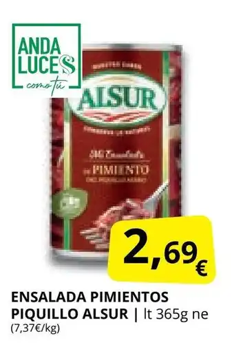 Supermercados MAS ALSUR Ensalada pimientos piquillo oferta