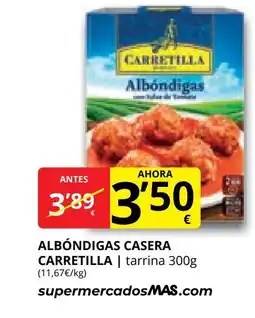 Supermercados MAS CARRETILLA Albóndigas casera oferta