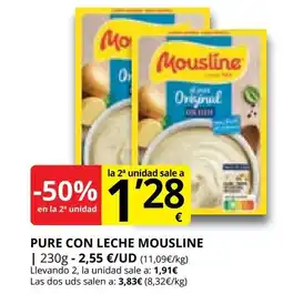 Supermercados MAS MOUSLINE Pure con leche oferta