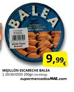 Supermercados MAS BALEA Mejillón escabeche oferta