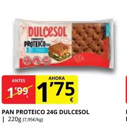 Supermercados MAS DULCESOL Pan proteico oferta
