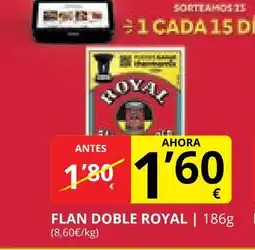Supermercados MAS ROYAL Flan doble oferta