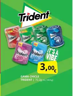Supermercados MAS TRIDENT Gama chicle oferta