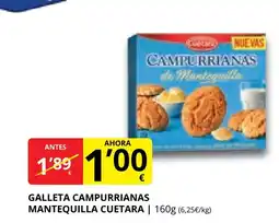 Supermercados MAS CUETARA Galleta campurrianas mantequilla oferta