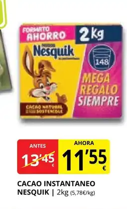 Supermercados MAS NESQUIK Cacao instantaneo oferta