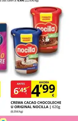 Supermercados MAS NOCILLA Crema cacao chocoleche u original oferta