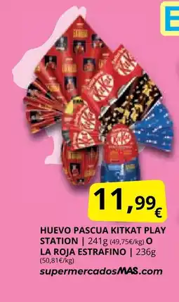 Supermercados MAS Huevo pascua kitkat play station oferta