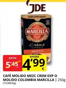 Supermercados MAS MARCILLA Café molido mezc crem exp o molido colombia oferta