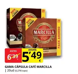 Supermercados MAS MARCILLA Gama cápsula café oferta