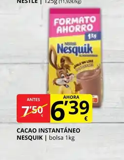 Supermercados MAS NESQUIK Cacao instantáneo oferta