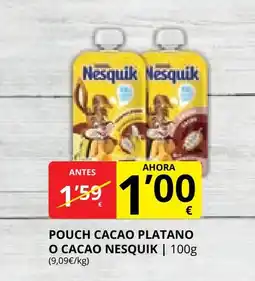 Supermercados MAS NESQUIK Pouch cacao platano o cacao oferta