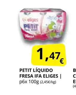 Supermercados MAS IFA ELIGES Petit líquido fresa oferta