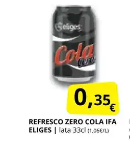 Supermercados MAS IFA ELIGES Refresco zero cola oferta