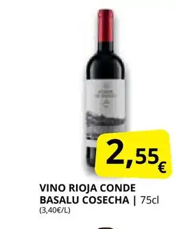Supermercados MAS Vino rioja conde basalu cosecha oferta