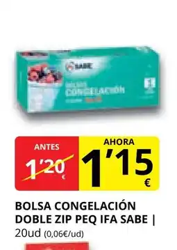 Supermercados MAS IFA SABE Bolsa congelación doble zip peq oferta