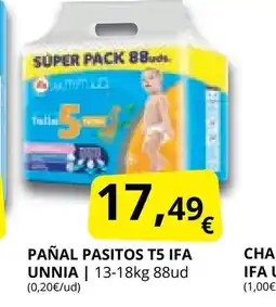 Supermercados MAS IFA UNNIA Pañal pasitos t5 oferta