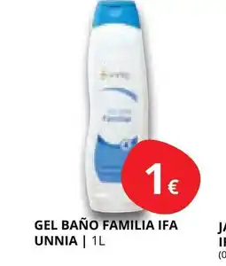 Supermercados MAS IFA UNNIA Gel baño familia oferta
