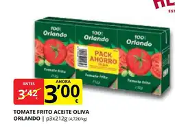 Supermercados MAS ORLANDO Tomate frito aceite oliva oferta