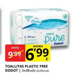 Supermercados MAS DODOT Toallitas plastic free oferta