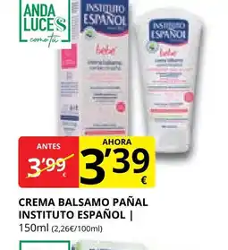 Supermercados MAS INSTITUTO ESPAÑOL Crema balsamo pañal oferta