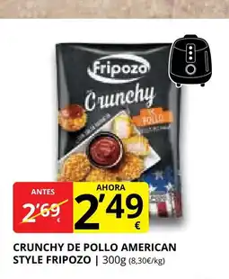 Supermercados MAS FRIPOZO Crunchy de pollo american style oferta