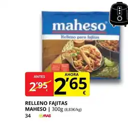 Supermercados MAS MAHESO Relleno fajitas oferta