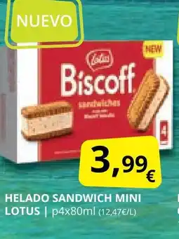 Supermercados MAS LOTUS Helado sandwich mini oferta