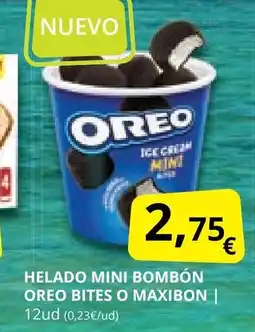 Supermercados MAS MAXIBON Helado mini bombón oreo bites oferta