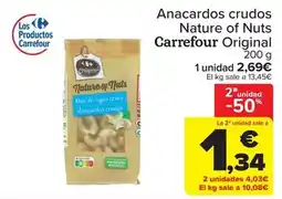 Carrefour Market Carrefour - anacardos crudos nature of nuts original oferta