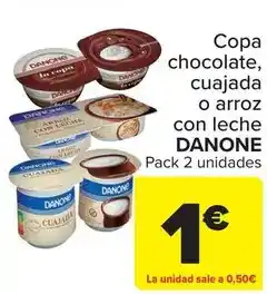 Carrefour Market Danone - copa chocolate, cuajada o arroz con leche oferta