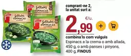 BonpreuEsclat Findus - espinacs a la crema o amb allada oferta