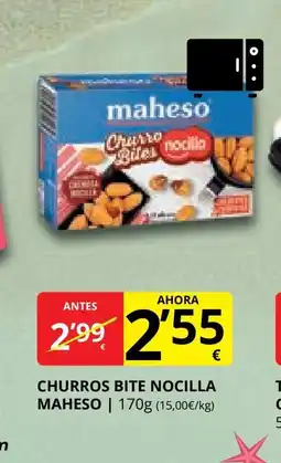 Supermercados MAS MAHESO Churros bite nocilla oferta