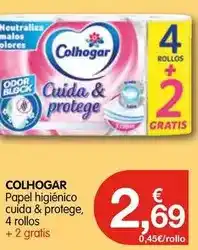 CashDiplo Colhogar - papel higiénico cuida & protege, 4 rollos oferta