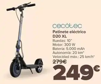 Cecotec - patinete eléctrico d20 xl