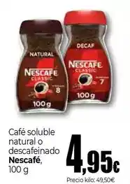 Unide Supermercados Nescafé - café soluble natural o descafeinado oferta