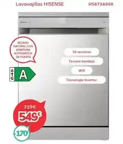 Mi electro Hisense - lavavajillas hs673a90x oferta
