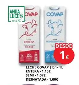 Supermercados MAS COVAP Leche oferta