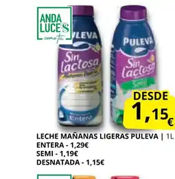 Supermercados MAS PULEVA Leche mañanas ligeras oferta
