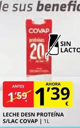 Supermercados MAS COVAP Leche desn proteina s/lac oferta
