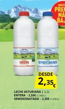 Supermercados MAS ASTURIANA Leche oferta