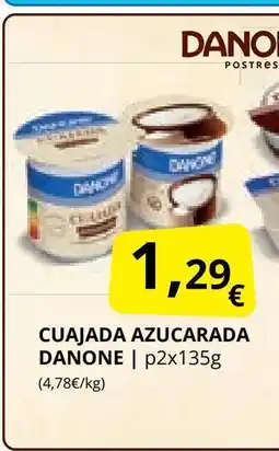 Supermercados MAS DANONE Cuajada azucarada oferta