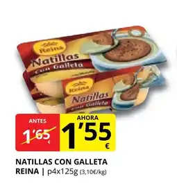 Supermercados MAS REINA Natillas con galleta oferta