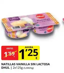Supermercados MAS DHUL Natillas vainilla sin lactosa oferta