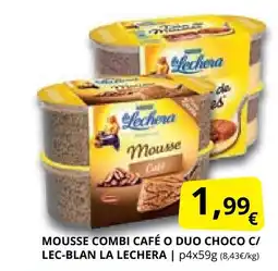 Supermercados MAS LA LECHERA Mousse combi café o duo choco c/ lec-blan oferta
