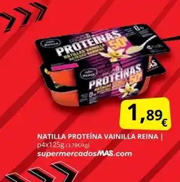 Supermercados MAS REINA Natilla proteína vainilla oferta